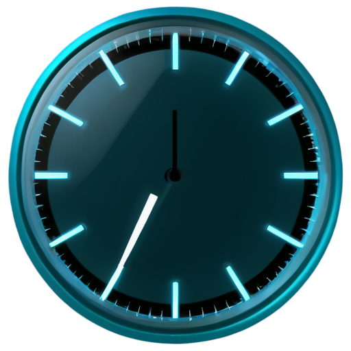 4d Round timer dark turquoise dark blue non white non black 3d tecknick 3d stopwatch very very mach inform tables non analog very small 3d digitall very small millisecond information animations - icon | sticker