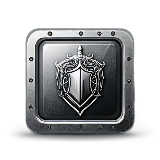 Knight square button icon - icon | sticker