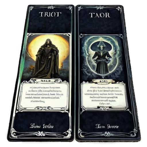 Tarot Card predictions service, omnious looking dark and grainy - icon | sticker