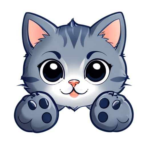 gray cat paw - icon | sticker