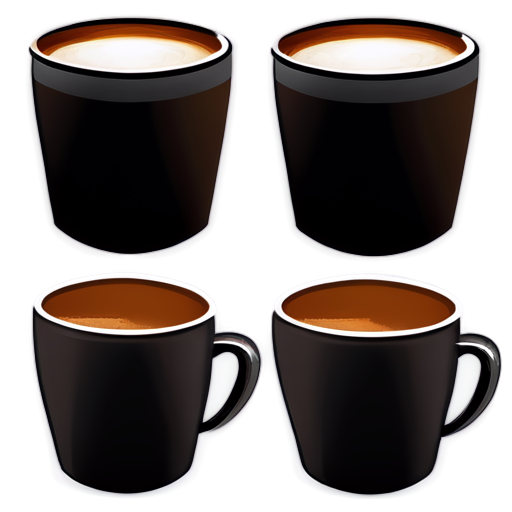 the image of two cups of coffee, located next to or opposite each other, symbolizing a meeting or communication. Cups can be styled in such a way that they look modern and attractive. Perhaps adding some additional elements, such as arrows indicating the direction of movement , can improve the perception of the icon. The colors of the icon can be muted and neutral to attract attention, but not distract the user from the main content of the application. - icon | sticker