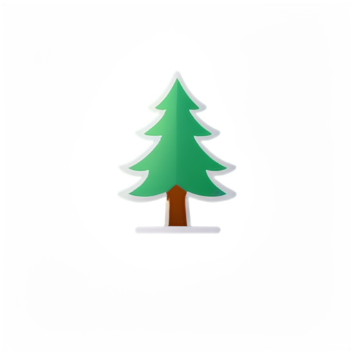 Pinetree with letters KT - icon | sticker