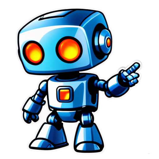 robot that clicks on screen - icon | sticker