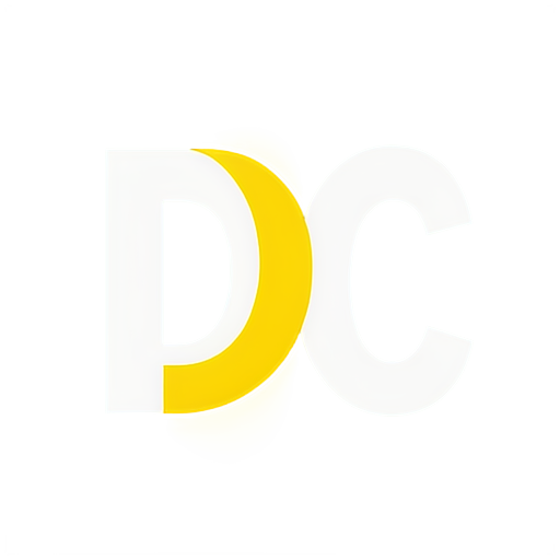 yellow bold letters dc in white circle - icon | sticker