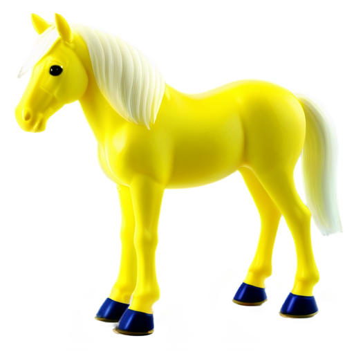 yellow horse toy - icon | sticker