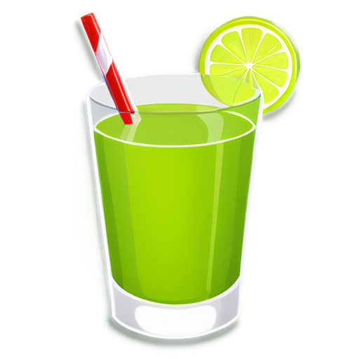 fresh juice in cocktail glas - icon | sticker