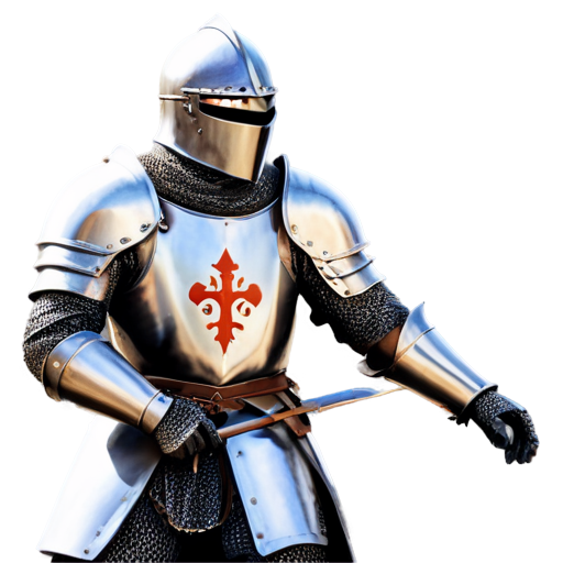 artistic art style medieval knight stealing - icon | sticker