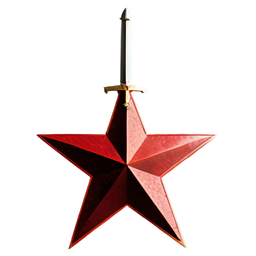 soviet red star with sword - icon | sticker