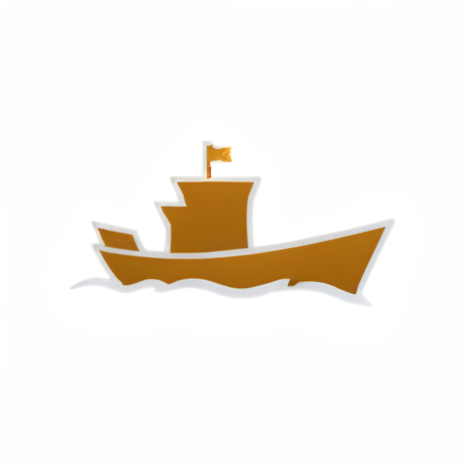 the icon where the schematically drawn ship is located on the map - icon | sticker