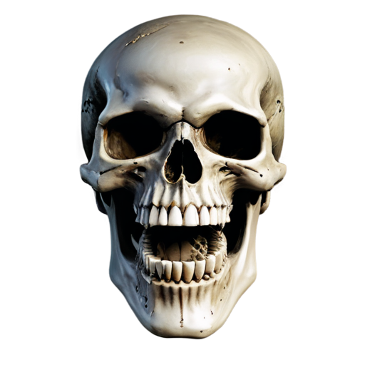 skull with a frag grenade in his teeth - icon | sticker