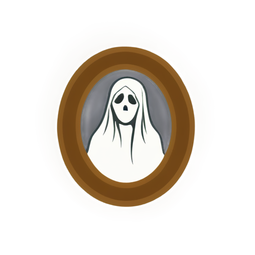 woman ghost in the mirror, horror. - icon | sticker