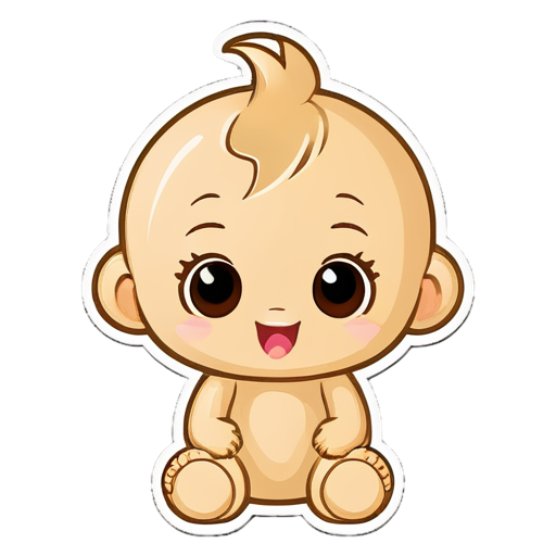 baby toy icon beige no background - icon | sticker