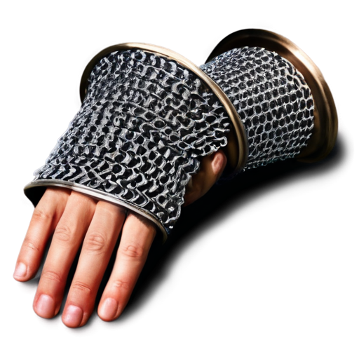 Simple poor medieval chainmail gauntlet - icon | sticker