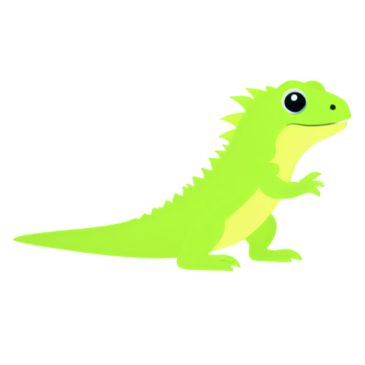 An playful looking iguana - icon | sticker