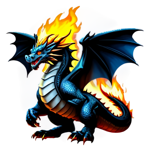 medieval dragon fire icon - icon | sticker