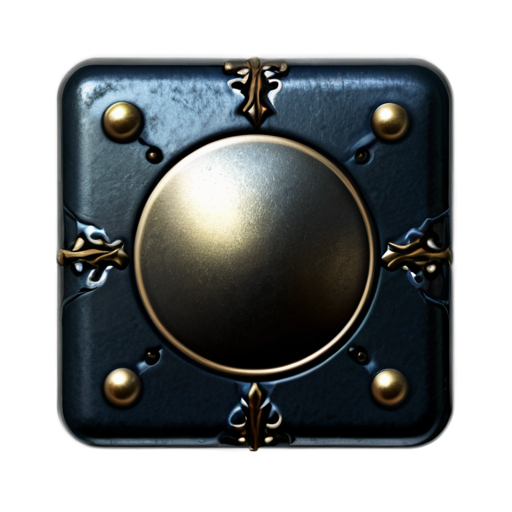 medieval button square - icon | sticker