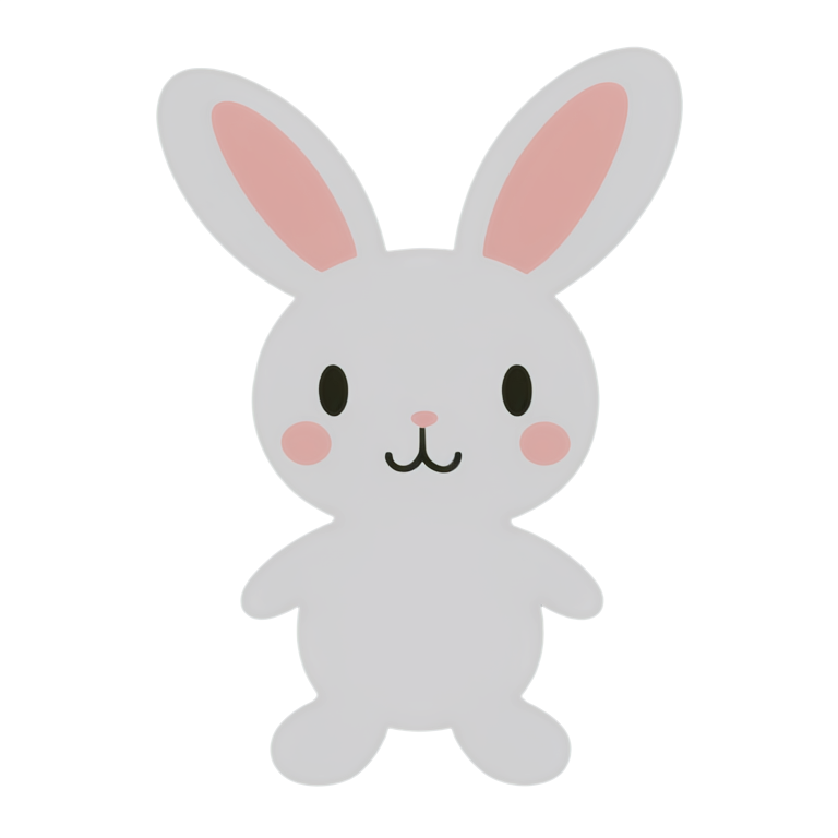 kawaii rabbit,stick figure,lovely - icon | sticker