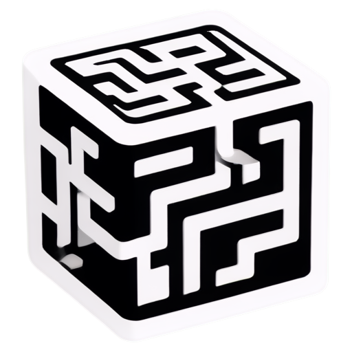 "Strategic cube navigation through perilous mazes." - icon | sticker