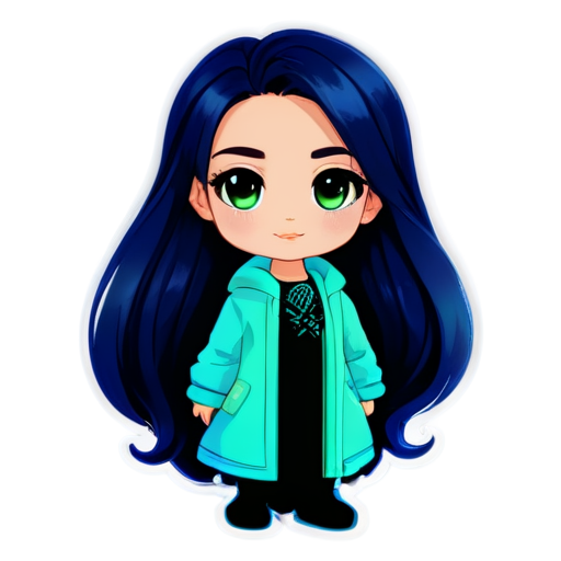 2D cute beauty avatar - icon | sticker