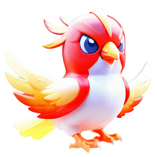 Epic full-body illustration of Pidgeot, soaring majestically with wings spread wide, detailed feathers and talons, sky with clouds background, intense and determined expression, dynamic lighting, high-definition, realistic style. - icon | sticker