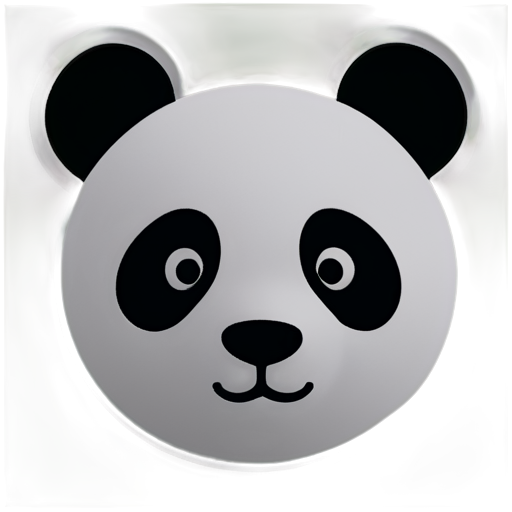 SVG image of a panda face in a black and white color scheme, featuring distinct, expressive eyes and a playful expression. The panda is wearing a traditional Kasa hat, detailed with texture to give a realistic look to the fabric. Ensure that the image focuses on the head and the hat, with sharp contrast between the black and white areas of the panda's fur to enhance the iconic features. The background should be simple or transparent to highlight the subject. - icon | sticker