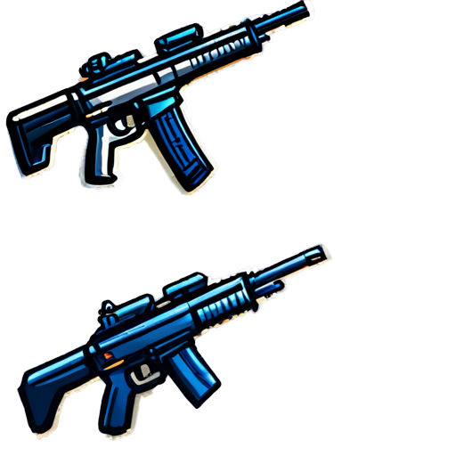 skill icon machine gun shoot - icon | sticker