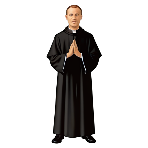 Set priest catholic or christian religion vector image - icon | sticker