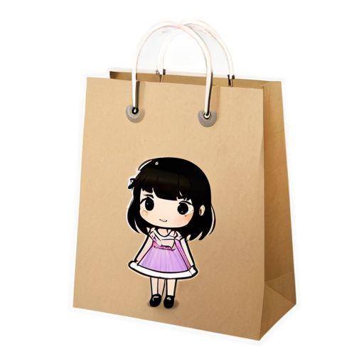 shopping bag with clothes - icon | sticker