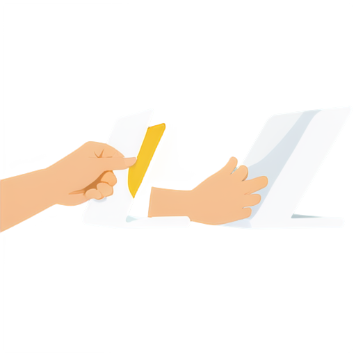 hand puts letters in folders on a computer - icon | sticker