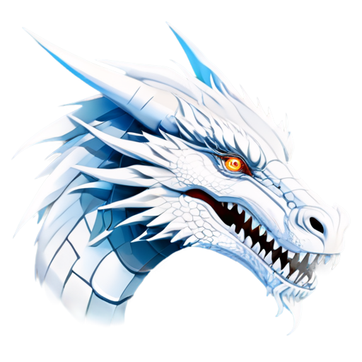 White Dragon Head icon - icon | sticker