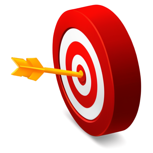 red target with arrow 3d icon, isometric style - icon | sticker