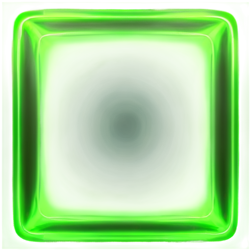 glowing green square outline - icon | sticker