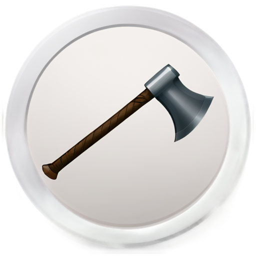 Viking historique Battle Axe, Viking Round Shield - icon | sticker