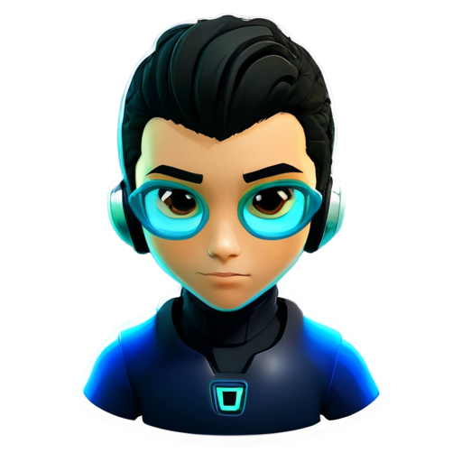 game Subnautica, diver`s head, main character - icon | sticker