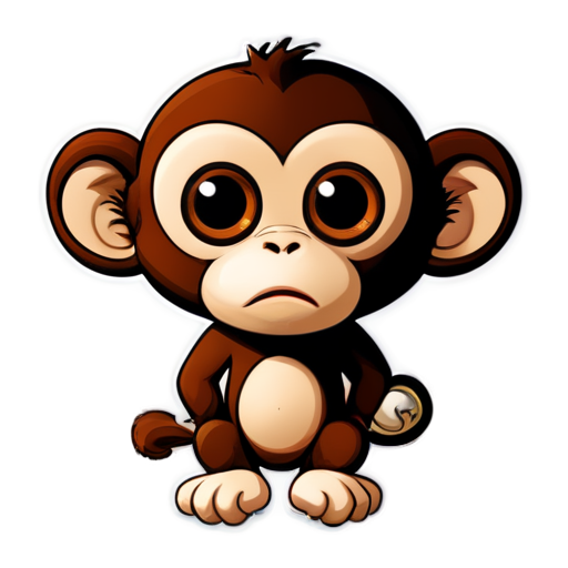 scared monkey - icon | sticker