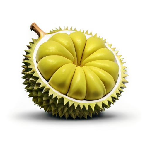 A creamy durian style with a green border, white background. - icon | sticker