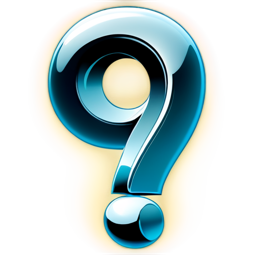 cartoon question mark - icon | sticker