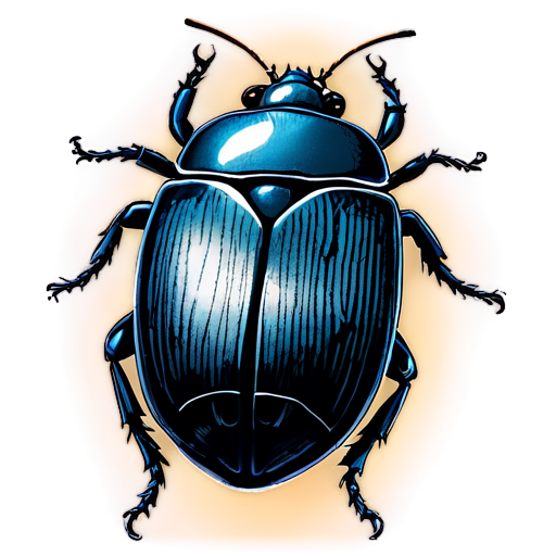 A bug with a fingerprint as drawing on its back - icon | sticker