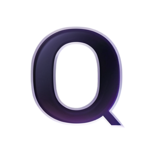 logo for a fintech company, bank, in purple tones with letter letters Q and P, payment speed - icon | sticker