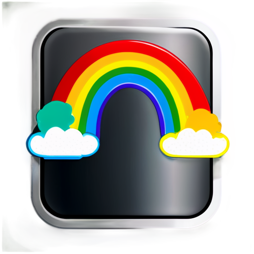 Create a rainbow-themed app icon for a project management app. - icon | sticker