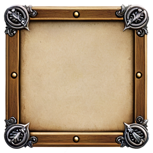 medieval button menu square - icon | sticker