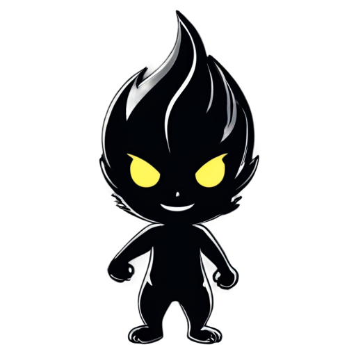 black flame - icon | sticker