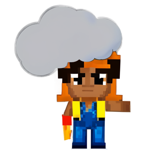 Smoke from GTA San Andreas in Minecraft style - icon | sticker