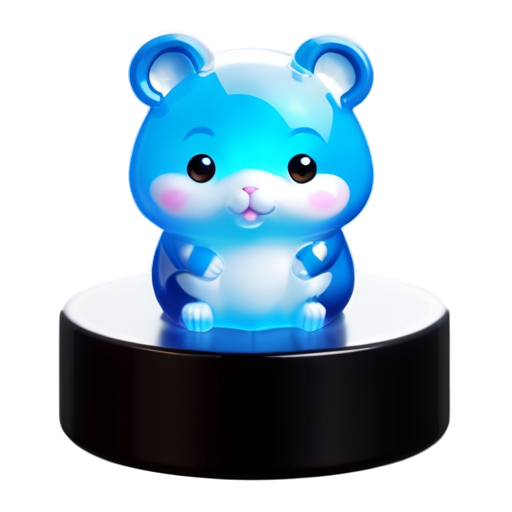 generate a militant hamster sitting on a ball - icon | sticker