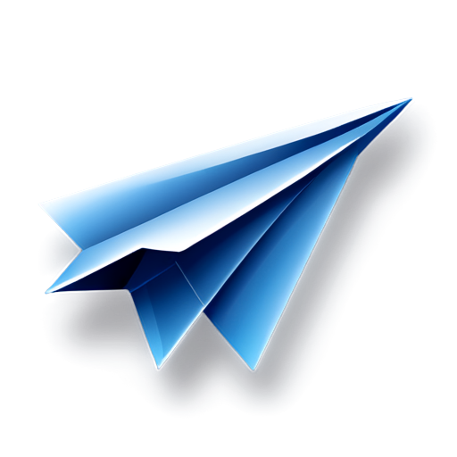 A small and exquisite Telegram paper airplane icon and a round download button below. The overall design is simple and clear. - icon | sticker