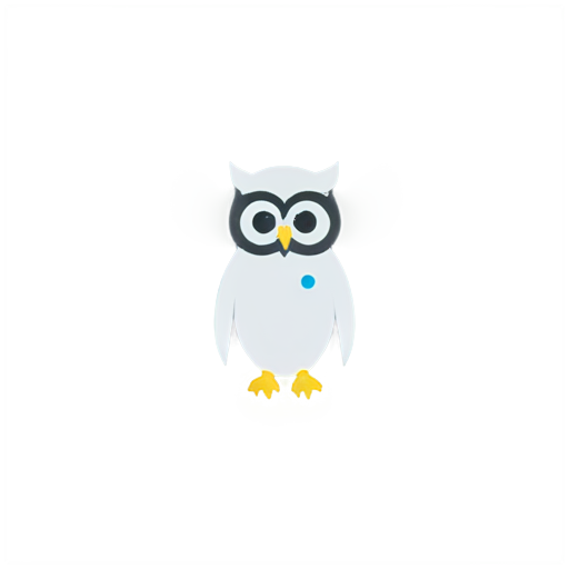 owl scientist - icon | sticker