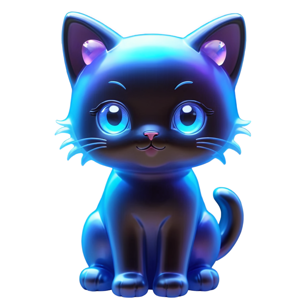 lovely,cute,solo, full body, no humans, animal, cat, animal focus, whiskers,blue eyes,kawaii png - icon | sticker