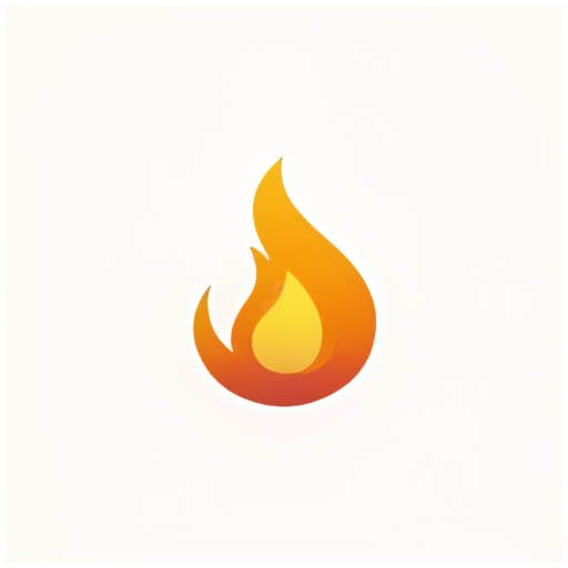 а beautiful burning fire - icon | sticker