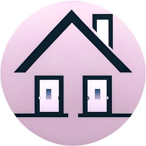 simple real estate icon of single family home - icon | sticker