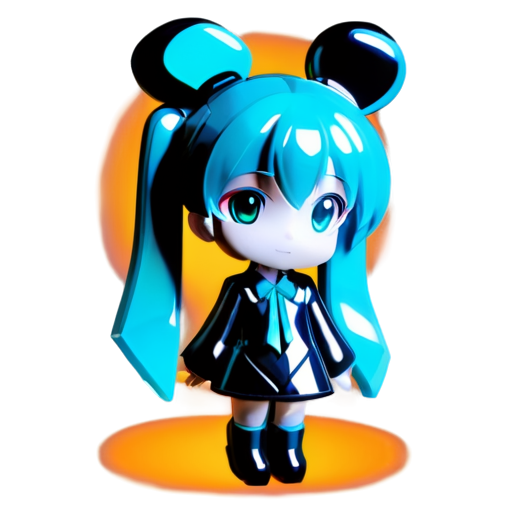 Hatsune Miku, proportional, colorized - icon | sticker